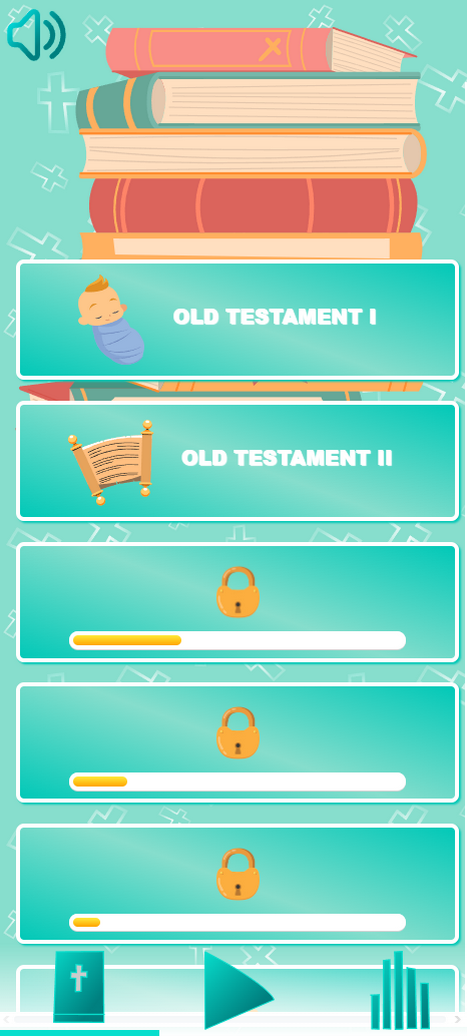 Unlock new chapters by earning stars and deepen your knowledge of Scripture.