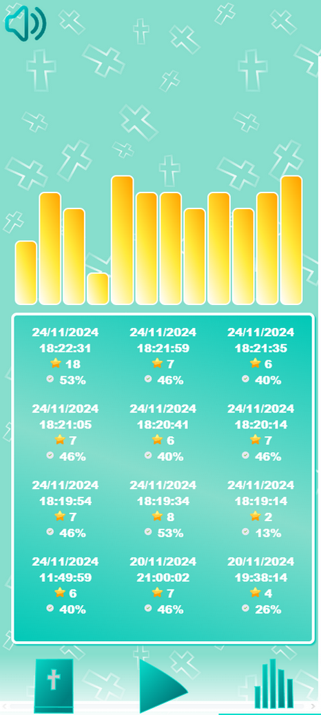 See your stars, answer streaks, and unlocked chapters.